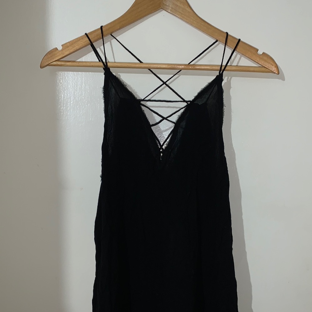 Free People Black Blouse